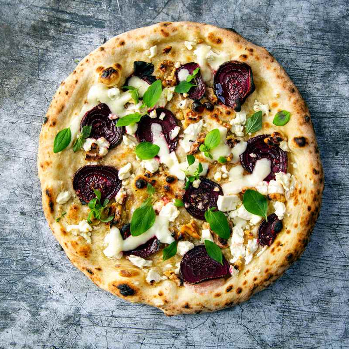 Roast Beetroot, Walnut and Goats’ Cheese Pizza