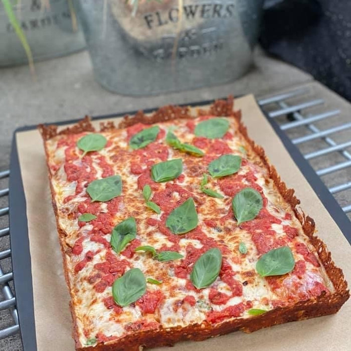 Cheese-Crowned Detroit-Style Pizza