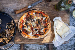 Wild Mushroom Pizza with Gorgonzola, Thyme and Pancetta