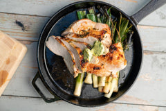 Roast Turkey & Baby Leeks with Herb Butter