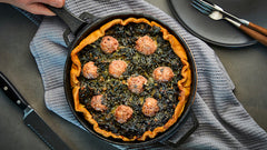 German Wintergang Pizza with Kale and Mett Sausage