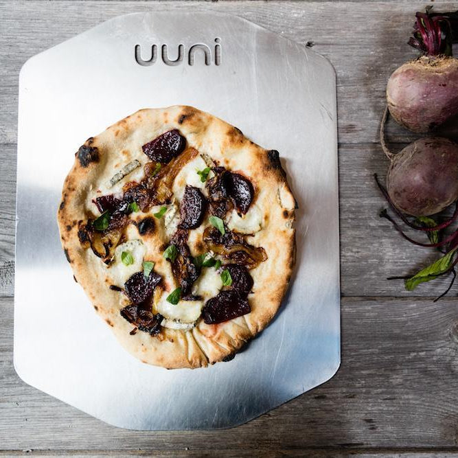 Beet, Goat’s Cheese & Caramelised Onion Pizza