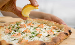 Salmon, Cream Cheese, Dill & Caper Pizza