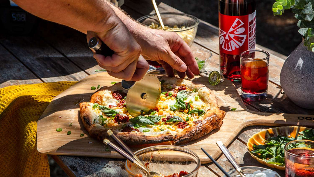 Sweet Corn and ’Nduja Pizza 