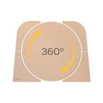 rotating stone with arrows and 360 degrees spin icon on top 