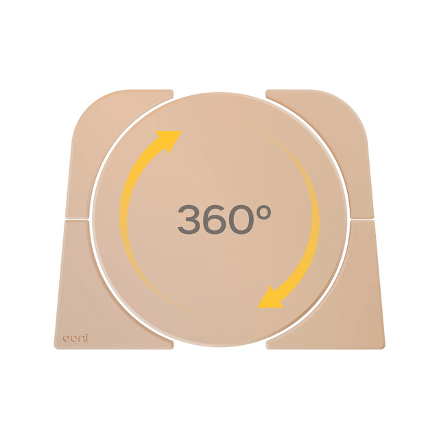 rotating stone with arrows and 360 degrees spin icon on top 