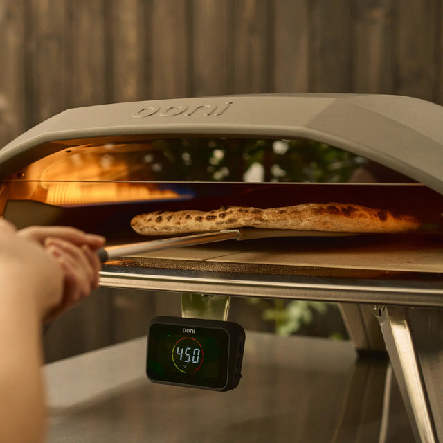 wide 9" Turning peel being used in koda oven 