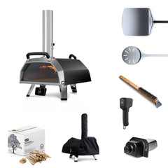 Ooni Karu 2 Pro Pizza oven with accessories on a white background