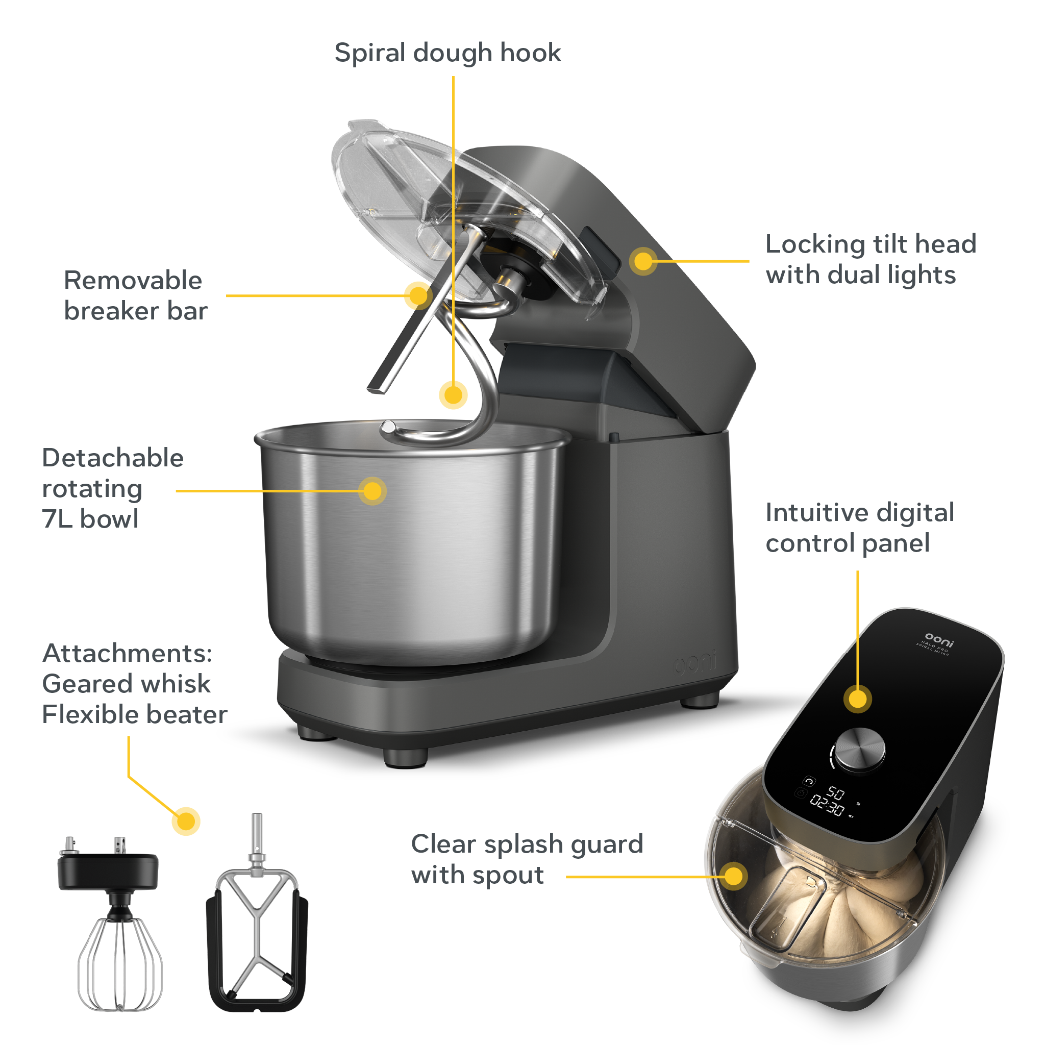 Ooni Halo Pro Spiral Mixer - Ooni United Kingdom