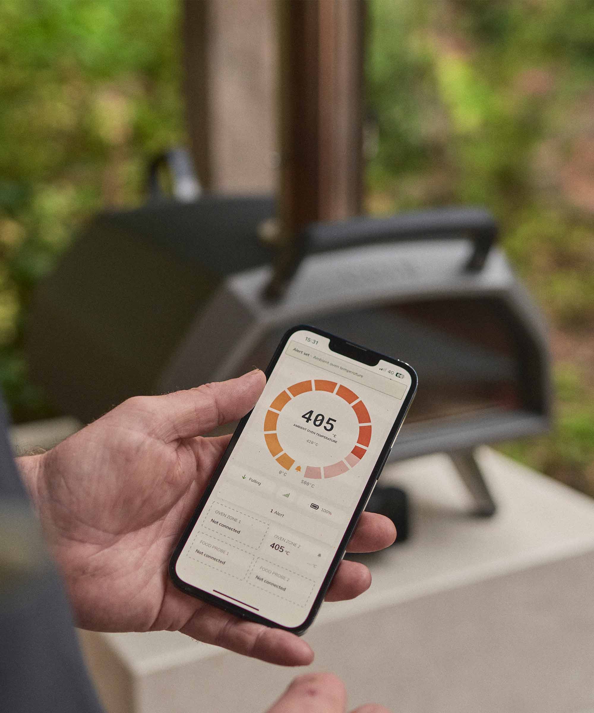 digital temperature app view
