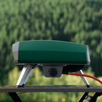 side profile of the Koda 2 Highland green on ooni folding table. 