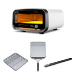 Volt 2 culinary bundle - polar white - volt 2 electric pizza oven, sheet pan and rack, compact peel and pizza oven brush. 