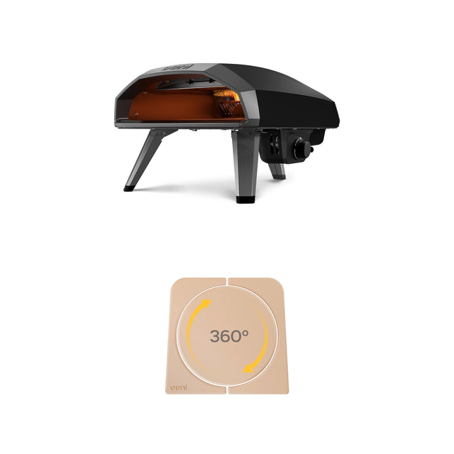 Ooni Koda 2 Gas Powered Pizza Oven and rotating stone - Black #variant-1