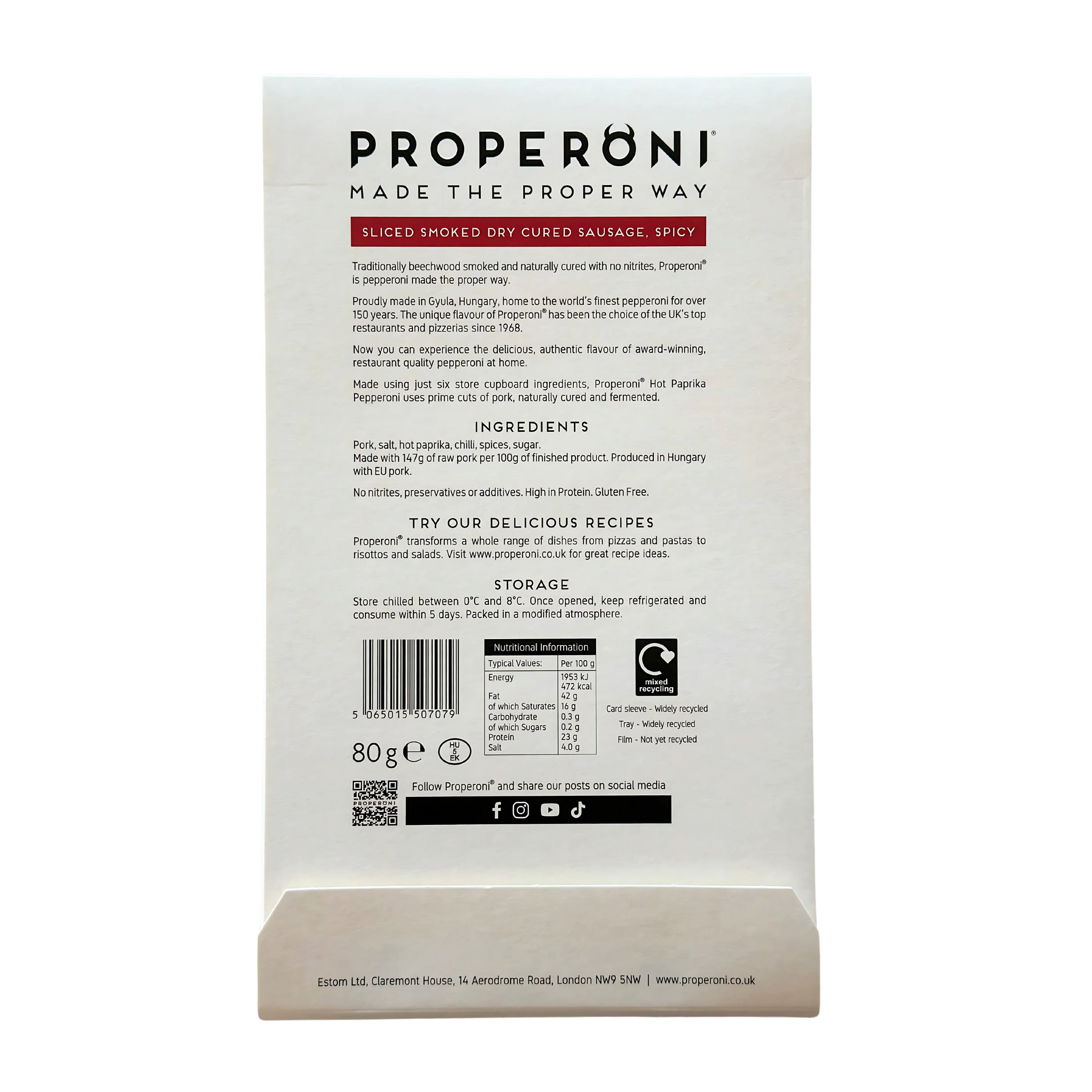 Properoni XL - HOT Sliced Pepperoni (80g) - Ooni United Kingdom