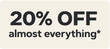 20% off almost everything Spring Sale promo sticker