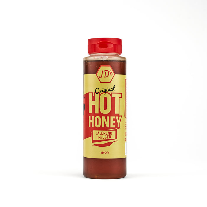 JD’s Hot Honey - Original Jalapeño Infused Honey (350g) | Click this image to open up the product gallery modal. The product gallery modal allows the images to be zoomed in on.