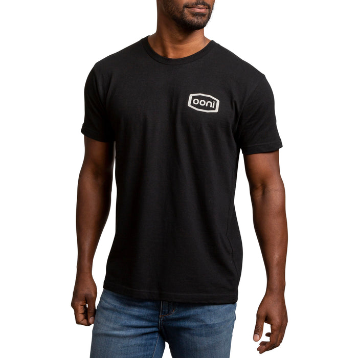 Ooni Badge T-shirt – Adult (Black) - Ooni United Kingdom | Click this image to open up the product gallery modal. The product gallery modal allows the images to be zoomed in on.