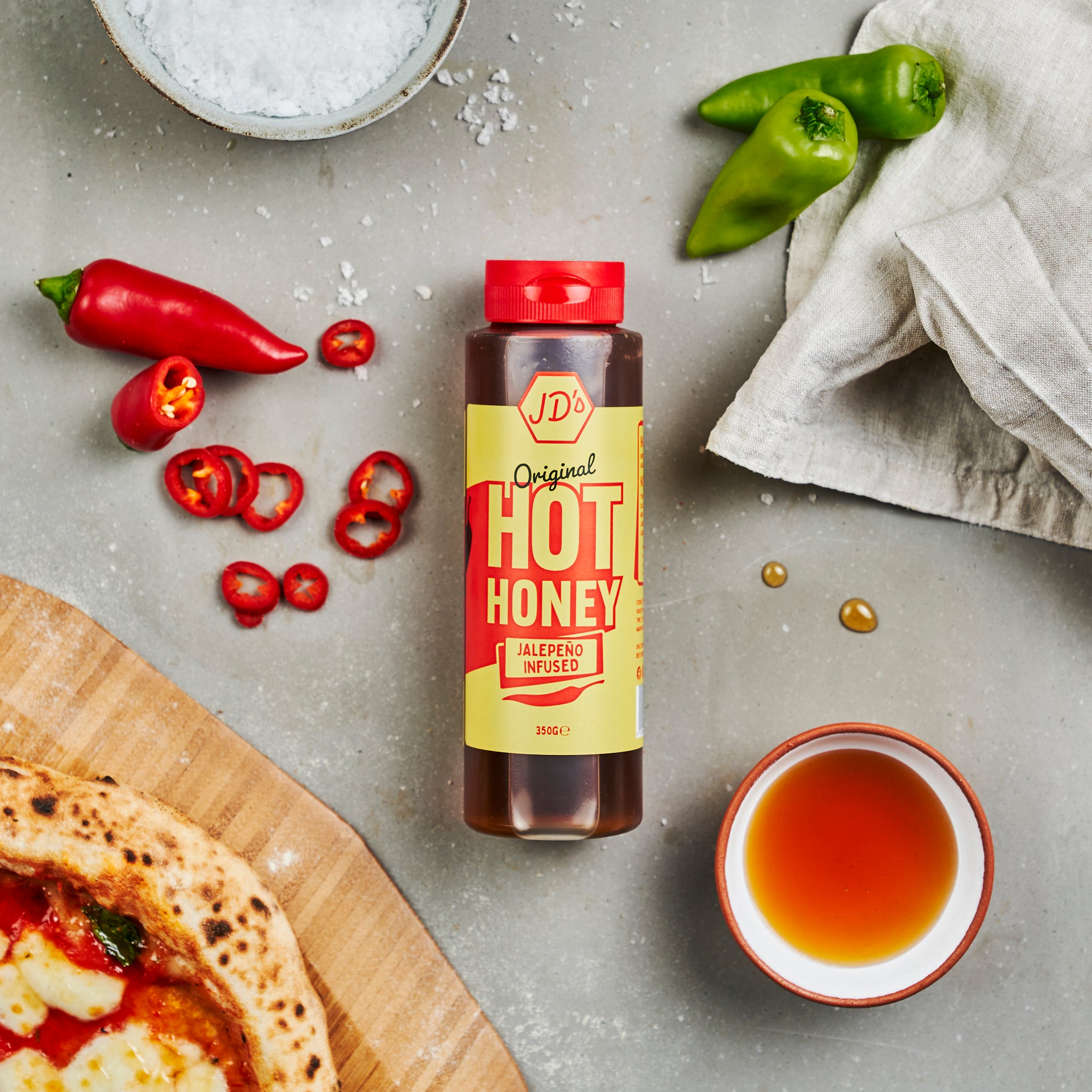 JD’s Hot Honey - Original Jalapeño Infused Honey (350g) - Ooni United Kingdom