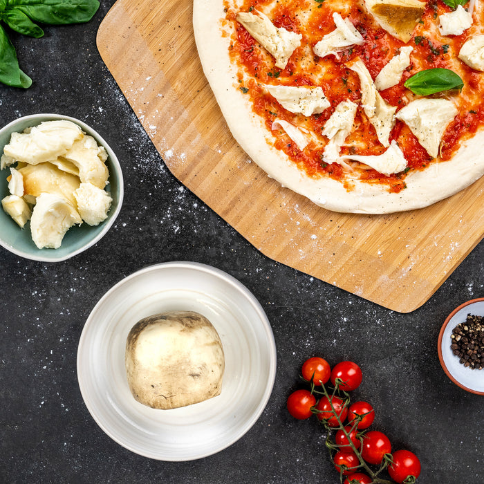 Smoked provolone cheese on pizza | Click this image to open up the product gallery modal. The product gallery modal allows the images to be zoomed in on.